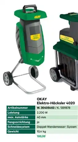 Lagerhaus Elektro-häcksler 4020 Angebot