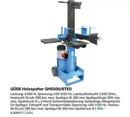 Lagerhaus Güde holzspalter ghs500/8ted Angebot