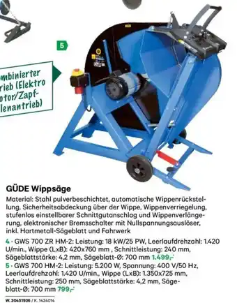 Lagerhaus Güde wippsäge gws 700 hm-2 Angebot