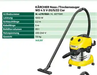 Lagerhaus Kärcher nass-/trockensauger wd 4 s v-20/5/22 car Angebot