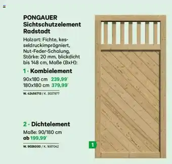 Lagerhaus Pongauer sichtschutzelement radstadt Angebot