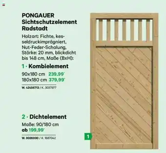 Lagerhaus Pongauer sichtschutzelement radstadt Angebot