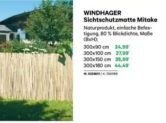 Lagerhaus Windhager sichtschutzmatte mitake Angebot