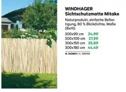 Lagerhaus Windhager sichtschutzmatte mitake Angebot