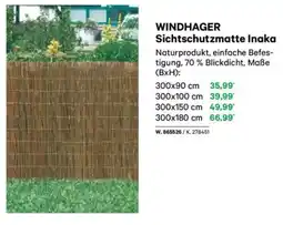 Lagerhaus Windhager sichtschutzmatte inaka Angebot