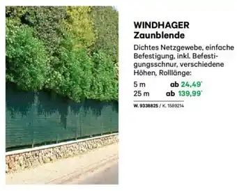 Lagerhaus Windhager zaunblende Angebot