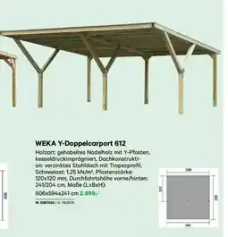 Lagerhaus Weka y-doppelcarport 612 Angebot