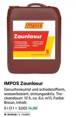 Lagerhaus Impos zaunlasur Angebot