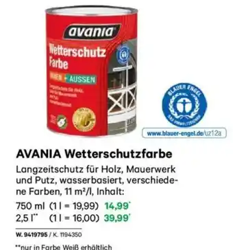 Lagerhaus Avania wetterschutzfarbe Angebot