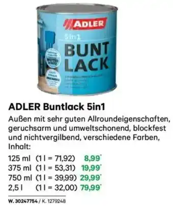 Lagerhaus Adler buntlack 5in1 Angebot