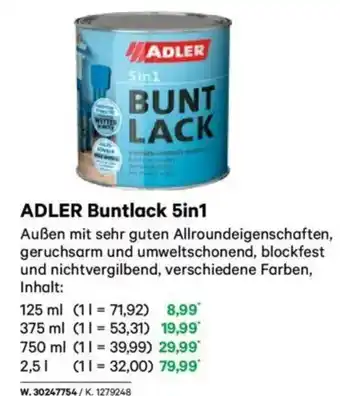 Lagerhaus Adler buntlack 5in1 Angebot