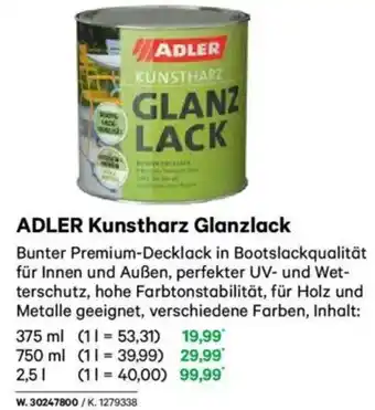 Lagerhaus Adler kunstharz glanzlack Angebot