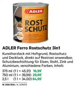 Lagerhaus Adler ferro rostschutz 3in1 Angebot