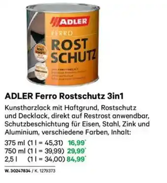 Lagerhaus Adler ferro rostschutz 3in1 Angebot