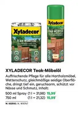 Lagerhaus Xyladecor teak-möbelöl Angebot