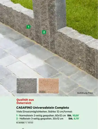 Lagerhaus Casafino universalstein completo Angebot