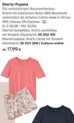 Tchibo Eduscho Shorty-pyjama Angebot