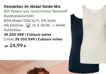 Tchibo Eduscho Hemdchen im modal-seide-mix Angebot