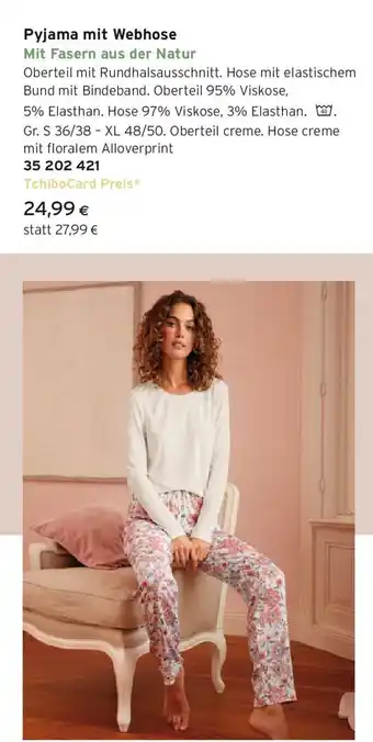 Tchibo Eduscho Pyjama mit webhose Angebot