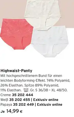 Tchibo Eduscho Highwaist-panty Angebot