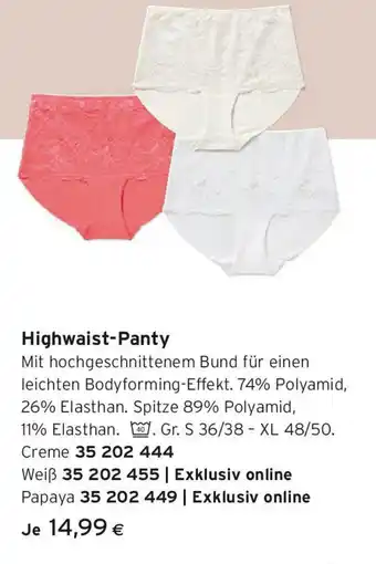 Tchibo Eduscho Highwaist-panty Angebot