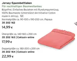 Tchibo Eduscho Jersey-spannbettlaken Angebot