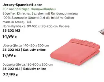 Tchibo Eduscho Jersey-spannbettlaken Angebot