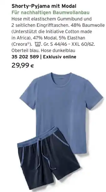 Tchibo Eduscho Shorty-pyjama mit modal Angebot