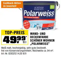 OBI Schöner wohnen ,,polarweiss" wand- und deckenfarbe Angebot