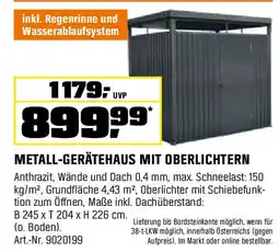 OBI Metall-gerätehaus mit oberlichtern Angebot