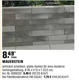 OBI Mauerstein Angebot