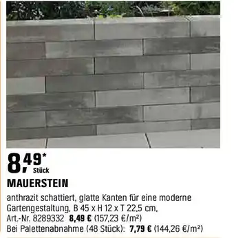 OBI Mauerstein Angebot