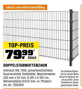 OBI Doppelstabmattenzaun Angebot