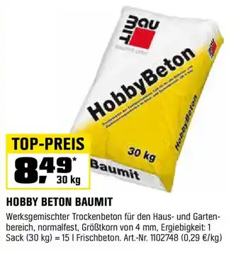 OBI Hobbybeton baumit Angebot