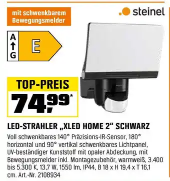 OBI Led-strahler „xled home 2" schwarz Angebot