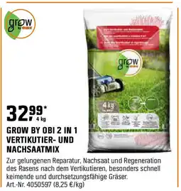 OBI Grow by obi 2 in 1 vertikutier- und nachsaatmix Angebot