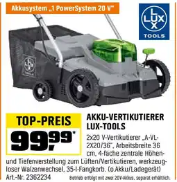 OBI Akku-vertikutierer lux-tools Angebot