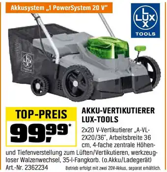 OBI Akku-vertikutierer lux-tools Angebot