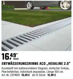 OBI Entwässerungsrinne aco,,hexaline 2.0 Angebot