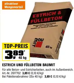 OBI Estrich und füllbeton baumit Angebot