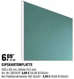 OBI Gipskartonplatte Angebot