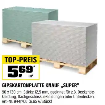 OBI Gipskartonplatte knauf „super Angebot