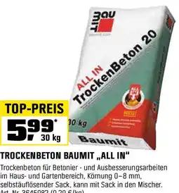 OBI Trockenbeton baumit „all in Angebot