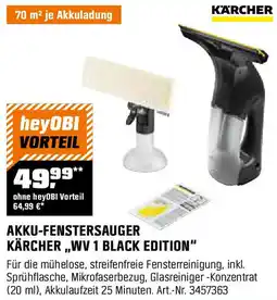 OBI Akku-fenstersauger kärcher,,wv 1 black edition Angebot