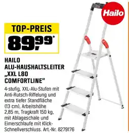 OBI Alu-haushaltsleiter ,,xxl l80 comfortline Angebot