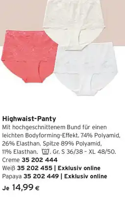 Tchibo Eduscho Highwaist-panty Angebot