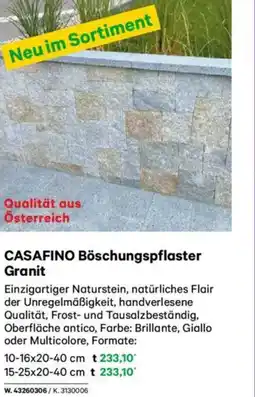 Lagerhaus Casafino böschungspflaster granit Angebot