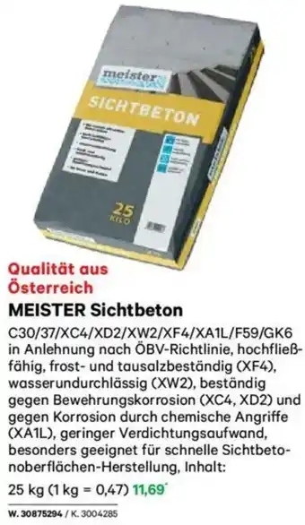 Lagerhaus MEISTER Sichtbeton Angebot