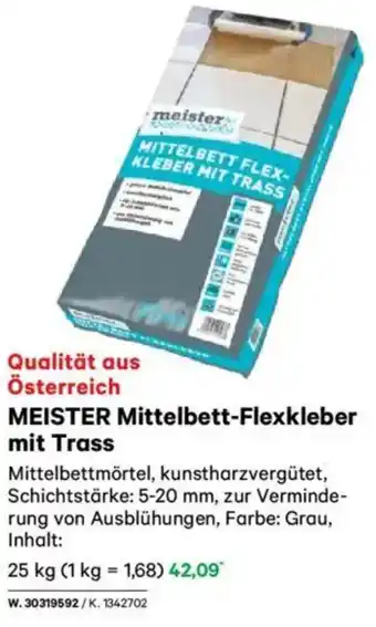 Lagerhaus MEISTER Mittelbett-Flexkleber mit Trass Angebot