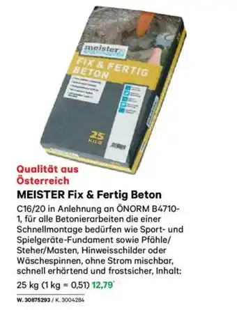 Lagerhaus Meister fix & fertig beton Angebot